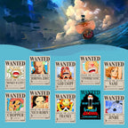 15In×11In Anime [OP] Wanted Bounty Posters, New Edition, 10 Straw Hat Pirates Crew Zoro, Sanji, Luffy, a Set of 11PCS