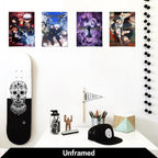 4PC Jujutsu Kaisen Poster for Fans Kids Room Bedroom Wall Decor-Jujutsu Kaisen Anime Posters Canvas Prints Picture for Teen Boy Girls Gifts
