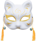 3Pcs Japanese Kitsune Inu Boku Fox Cat Cute Cosplay Half Mask Masquerade Christmas