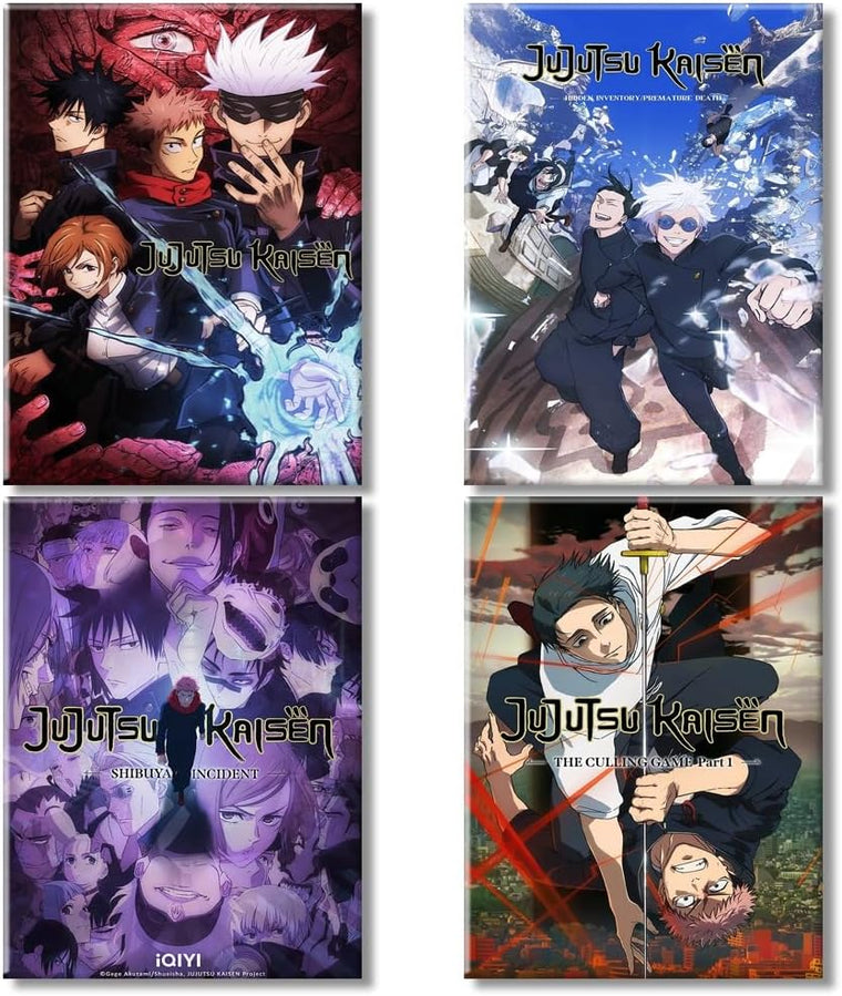 4PC Jujutsu Kaisen Poster for Fans Kids Room Bedroom Wall Decor-Jujutsu Kaisen Anime Posters Canvas Prints Picture for Teen Boy Girls Gifts