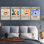 15In×11In Anime [OP] Wanted Bounty Posters, New Edition, 10 Straw Hat Pirates Crew Zoro, Sanji, Luffy, a Set of 11PCS