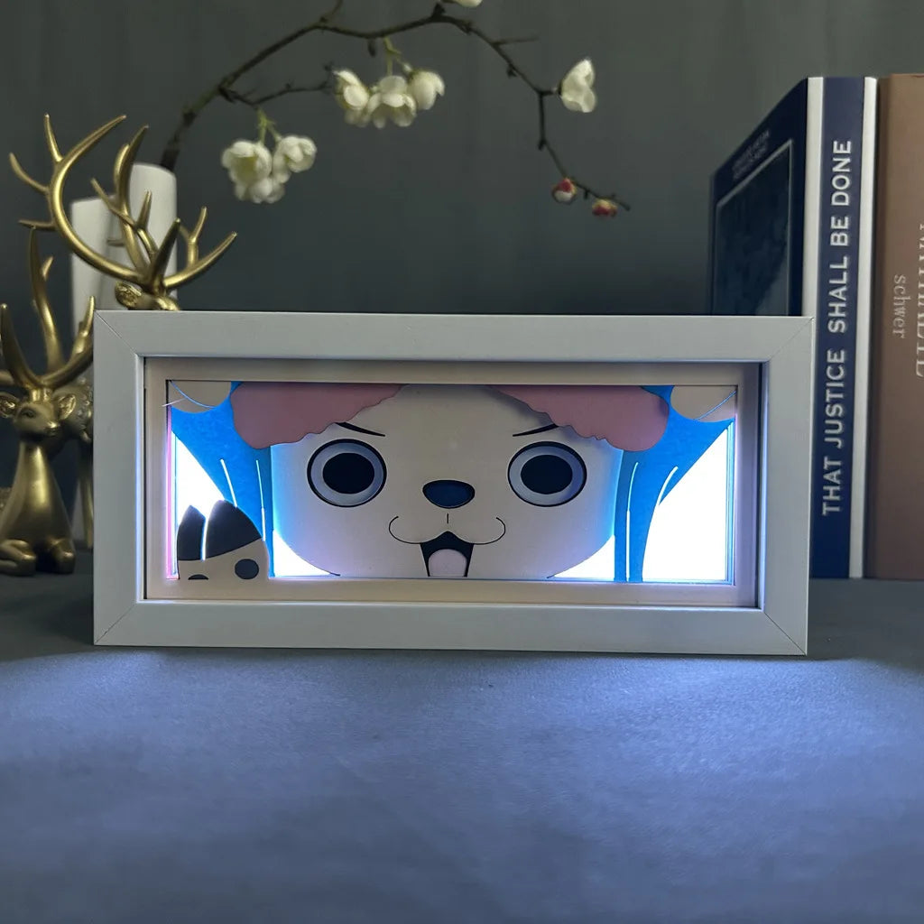 Luffy Anime Paper-Cut LED Light Box