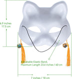3Pcs Japanese Kitsune Inu Boku Fox Cat Cute Cosplay Half Mask Masquerade Christmas